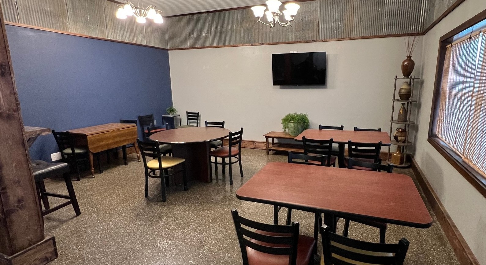 The Gray Pearl front seating area