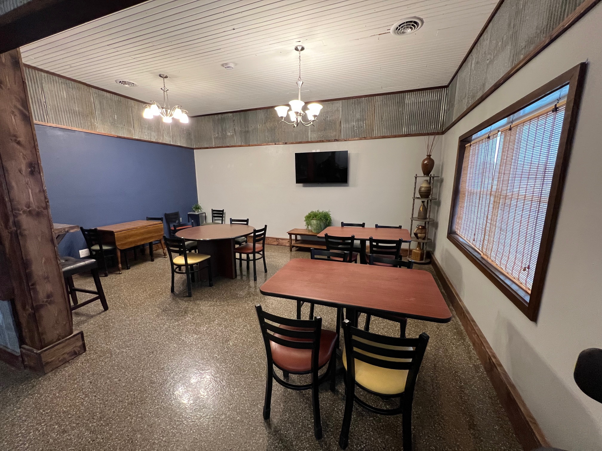 The Gray Pearl front seating area